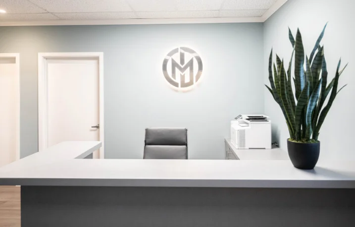 Reception desk of Christopher Manios MD practice - Danville CA